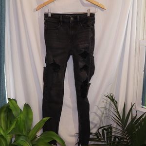 Black Ripped American Eagle Jeans